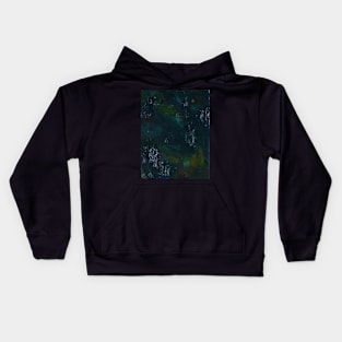 Blue and Green Oil Abstract Kids Hoodie